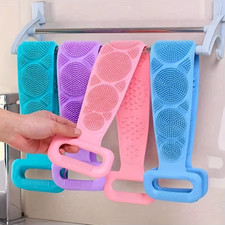 Silicone Back Scrubber Bath Towel Exfoliating Body Brush Shower Cleaner