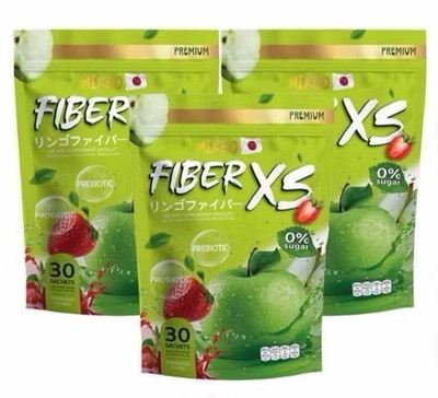 3 x Mikeo Fiber XS Green Apple Detox Drink 30 Beutel probiotisch zuckerfrei