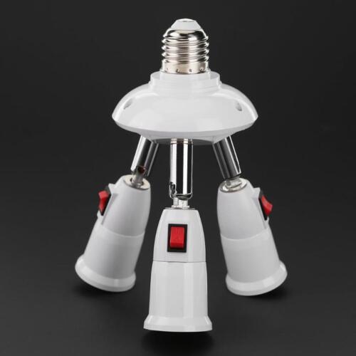 360° Rotating Adjustable E26 E27 Light Socket Splitter Adapter Switch Converter - Picture 15 of 17