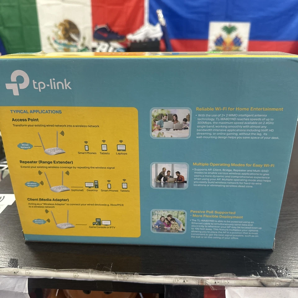 TP-LINK TL-WA801ND 300Mbps Wireless N Access Point AP Bridge Repeater Multi SSID - Image 2 of 4