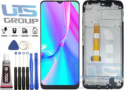 Für Oppo Realme C11 RMX2185 LCD Bildschirm Display Touchscreen Rahmen Schwarz