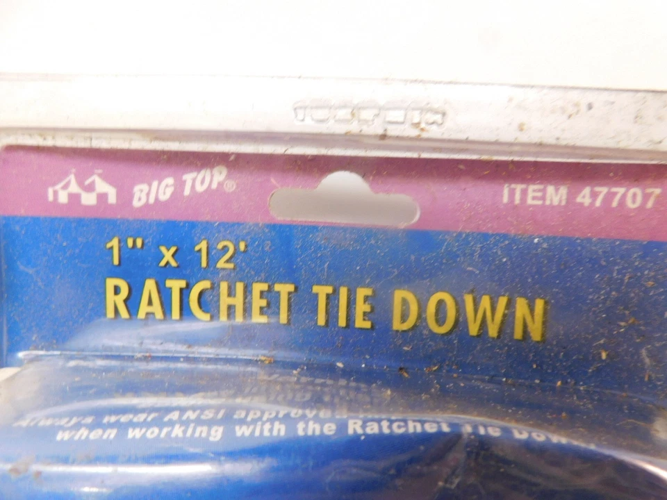 CORREA DE AMARRE DE TRINQUETE AJUSTABLE BIG TOP 1" X 12' 1500 LBS. FUERZA Foto 4 de 4