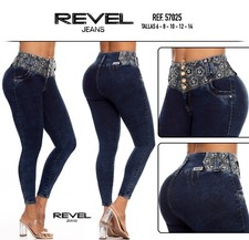 REVEL JEANS COLOMBIANOS COLOMBIANOS PUSH UP LEVANTA COLA LEVANTAMIENTO DE GLÚTEOS SEXY JEANS