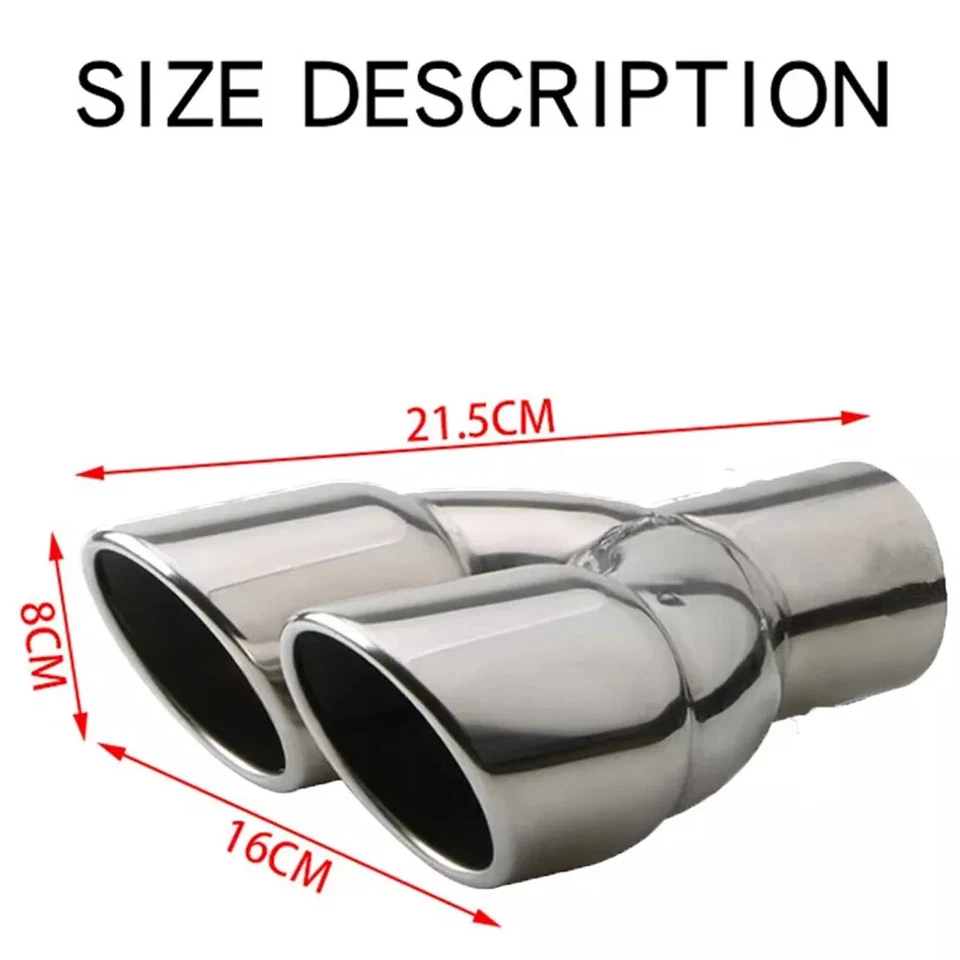 Punta de silenciador doble salida acero inoxidable para Mercedes Benz Clase S S500 S430 Foto 2 de 4