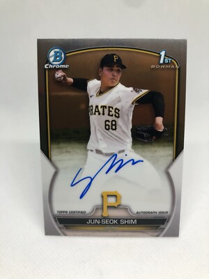 2023 Bowman Chrome Prospect Auto Jun-Seok Shim #CPA-JSH Auto 1st Card PWE