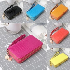 Women's Wallet Leather Clutch Card Holder Zip Phone Purse Large Capacity Handbag