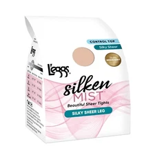 L'eggs Silken Mist Beautiful Tights Silky Sheer - Small - Nude - 1 pair