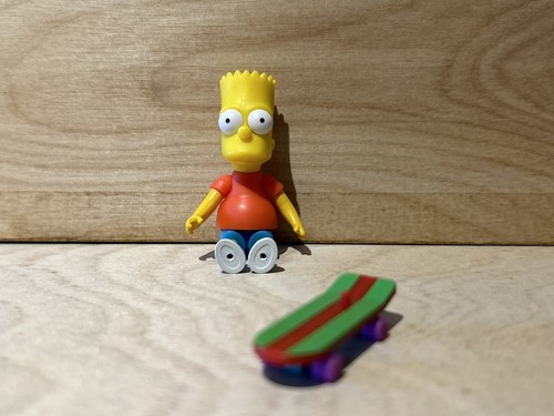 Jakks Pacific The Simpsons Bart Simpson With Skateboard 2.5โ Action Figure Loose - Picture 6 of 17