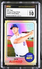 2021 Topps Chrome 70 Years of Baseball Pete Alonso #70YTC-18 CSG 10 Pop 2