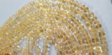 CITRINE RONDELLE SMOOTH 8-9 MM NATURAL GEMSTONE BEADS 16"INCH 1 STRAND