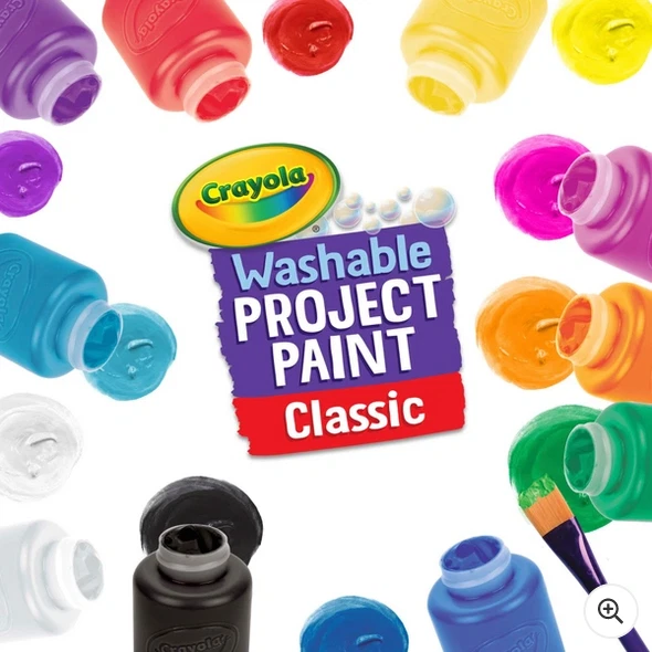Crayola 10 macetas de pintura clásica lavables para niños Foto 4 de 4