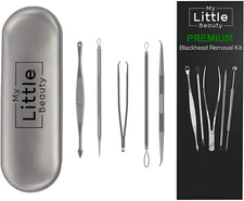 5pcs Blackhead Acne Comedone Pimple Blemish Extractor Remover Stainless Tool Kit