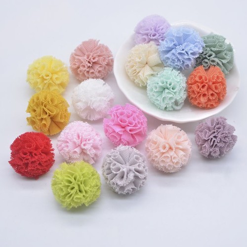 Elastic Mesh Chiffon Balls Scrapbooking Pompom Ball Accessories Crafts Diy 50pcs - Picture 11 of 30