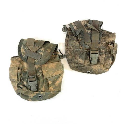 US Military Surplus 1 Quart Canteen Pouch, General Purpose, Set of 2, ACU, MOLLE