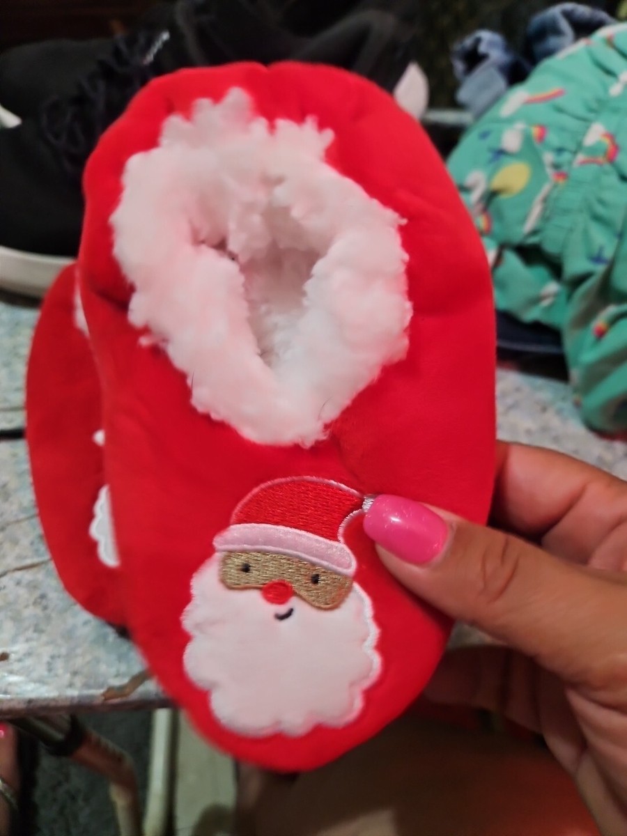 SANTA SLIPPERS Carter's Measured SOFT Kids Toddlers Christmas