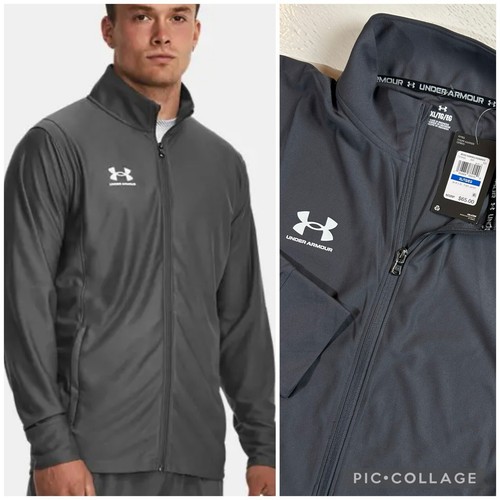 Under Armour UA Challenger Track Jacket Men’s Size XL Full Zip Gray NEW 1379494