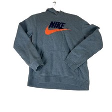 Nike Hoodie Youth XL Extra Large Blue Hooded Swoosh Logo Pocket