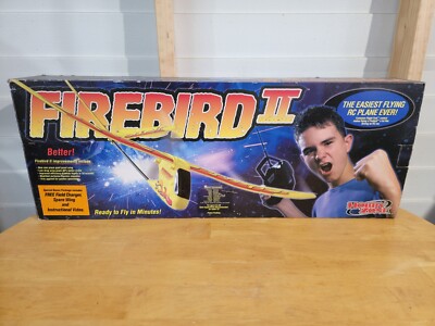 Vintage Hobby Zone 2002 FIREBIRD II 2 RC Remote Control Airplane Flames