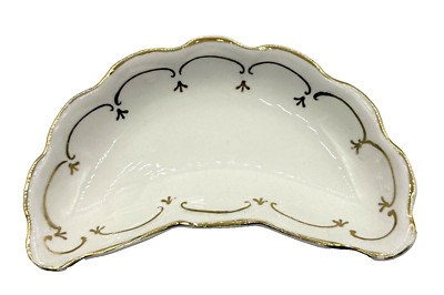 Vintage Bone Dish Gold White Candy Taylor Smith Taylor
