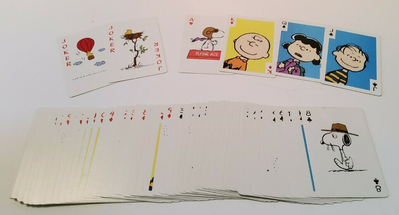 Peanuts Playing Cards Hoyle 1999 2004 Complete Novelty Snoopy Charlie Brown 2 Pk - Picture 6 of 6