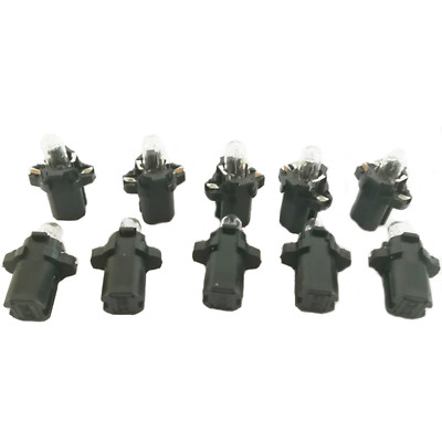 10 Stück Kunststoff Sockellampe schwarz Bax 12V 1,2W B8.3d      M55w
