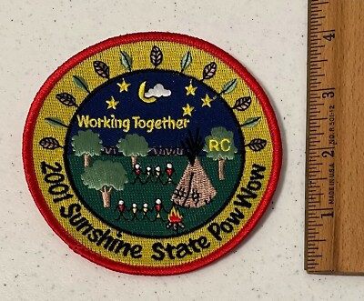 2001 Sunshine State BSA Pow Wow Boy Scout Patch Working Together Florida RC