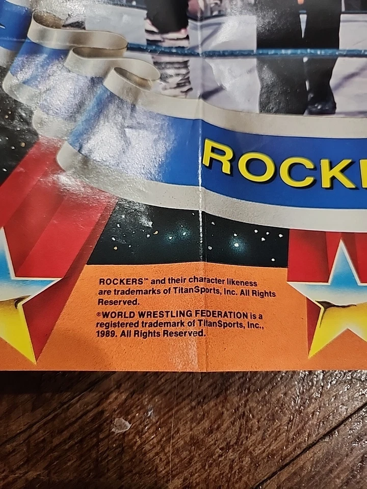Wwf Superstars Post Honercomb Rockers Poster 1989 Marty Jannety Shawn Michaels - Image 4 of 4
