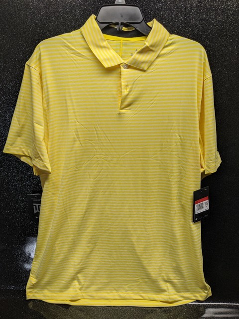 yellow nike polo