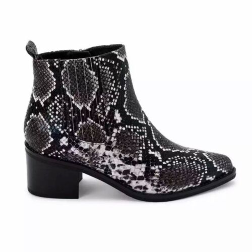 Aqua College Womens Karlie Waterproof Leather Snake Ankle Boots Size 6.5 NEW - Picture 2 of 5