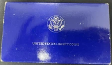 1986 Proof Statue of Liberty 2 Coin Silver Dollar and Clad Half W BOX and COA