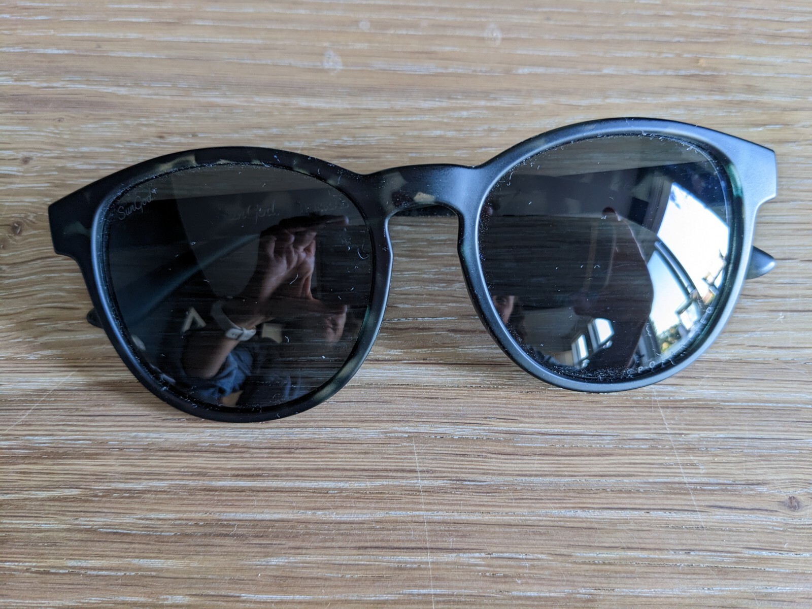 SunGod Sierras Sunglasses Black Tortoise Frames Polarised Lenses with