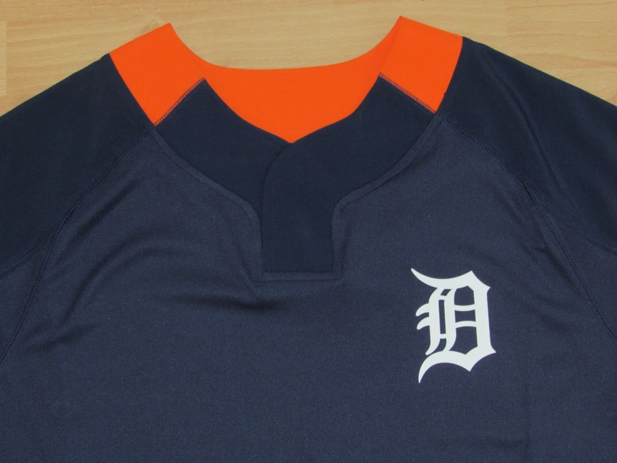 Majestic Detroit Tigers Batting Practice Pullover Cool Base Jersey  Men's Large