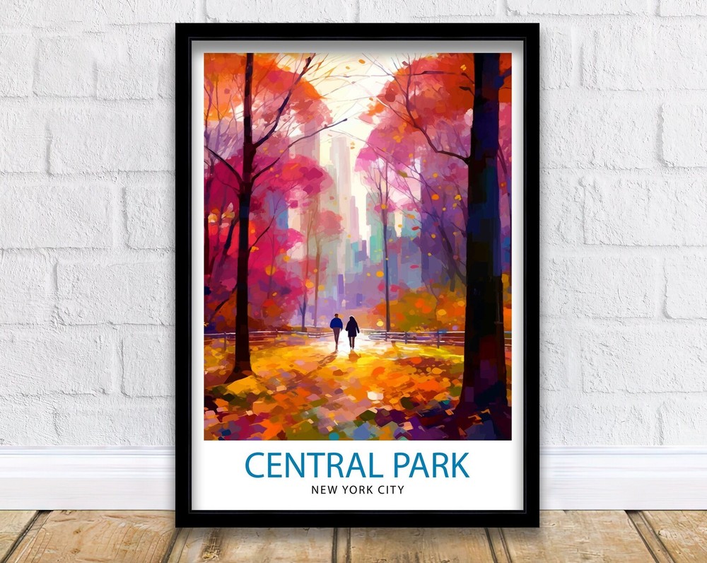 Central Park New York Travel Print Central Park Wall Decor Central Park Poster