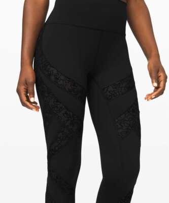 NWOT - Lululemon Wunder Under High-Rise Tight* Flocked 28'' Black | SIZE: 4
