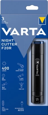 Varta Taschenlampe LED Night Cutter F20R Akku 18900