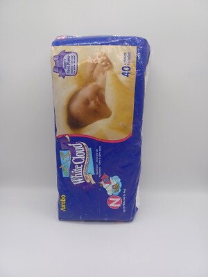  NOS BEATLES John Lennon White Cloud Diapers Yoko DISC 40ct New Born up to 10lbs