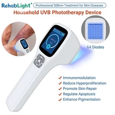 308nm UVB Phototherapy Narrowband Handheld Skin UVB Light Device with 64 Diodes