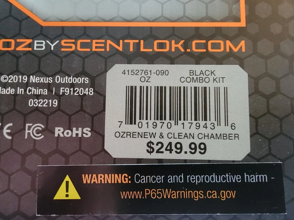 NEW $250 SCENT-LOK ACTIVE ODOR DESTROYER COMBO KIT RENEW & OZCLEAN  CHAMBER - Image 2 of 4