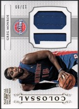 2012-13 Panini National Treasures Colossal Materials Jersey Numbers G.Monroe Jsy