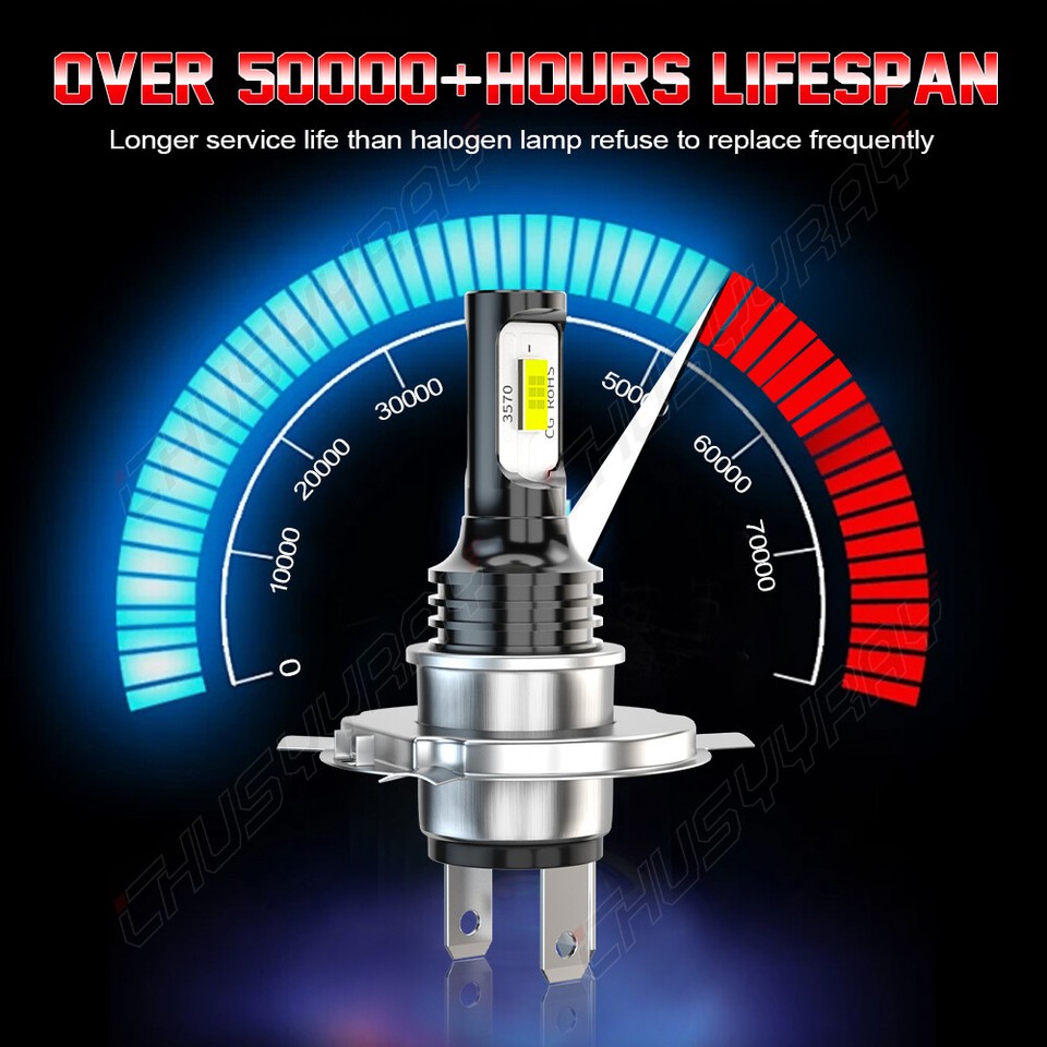 4PCS 5 3/4" 5.75" Headlghts Housng Glass H-Lo Beam For Chevy Mpala - Foto 4