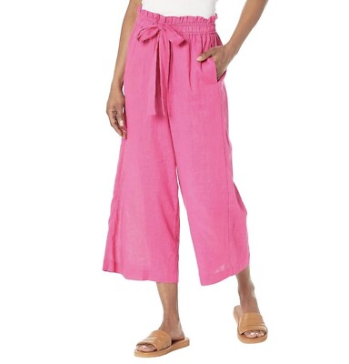 パンツ Michael Kors Skin pink triacetate blend wide-leg pant Michael Kors Women's XS Pink Tie Cropped Wide Leg High Waist