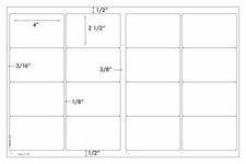 720 Labels 8 UP 90 Sheets 4 X 2 1/2 Label Uncoated Perm White on 8 1/2 X 11
