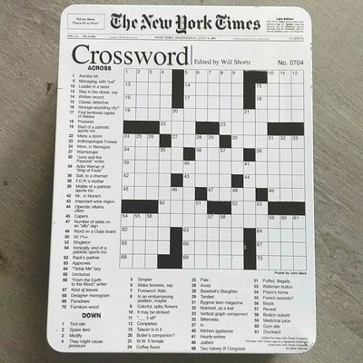 New York Times Crossword 070401 Jigsaw Puzzle 500 Pc 2 In 1 Tin Box 2004 Unused Ebay