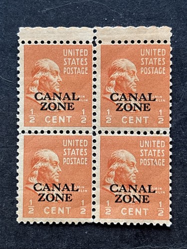 55643 CANAL ZONE Stamp US 1928 1/2c MNHOG Block Of 4 SP*