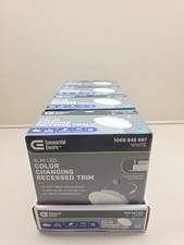 4PK Commercial Electric Ultra slim LED 4 in. Adjust Color Temp Canless Recessed