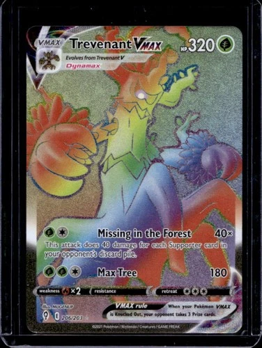 2021 Pokemon SWSH Evolving Skies Trevenant VMAX #206/203