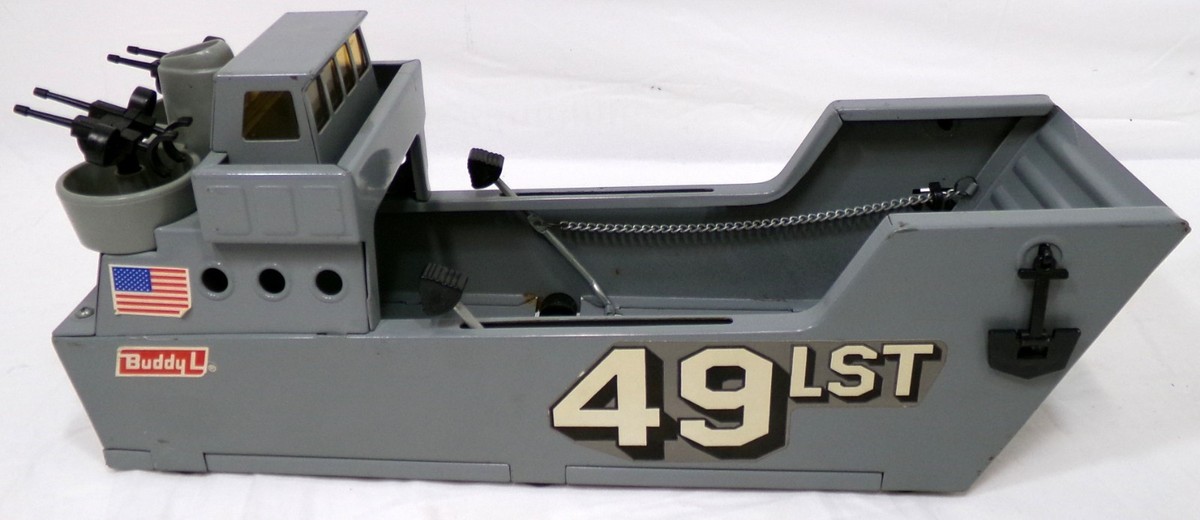 Vintage 1960's Buddy L Japan 49 LST Steel Navy Tank Landing