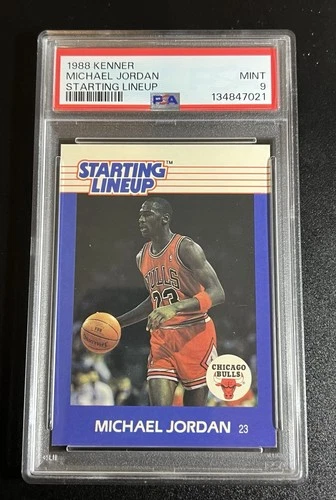 1988 Kenner MICHAEL JORDAN Starting Lineup Card PSA 9!! (Freshlty Graded)