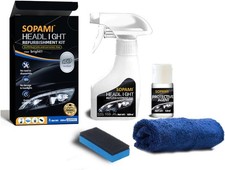 SOPAMI Automotive Headlight Restoration Kit Oxidized and Yellowed Automotive... 