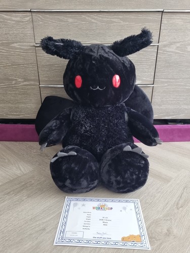 Build A Bear Giant Mothman Plush & CERTIFICATE BNWT